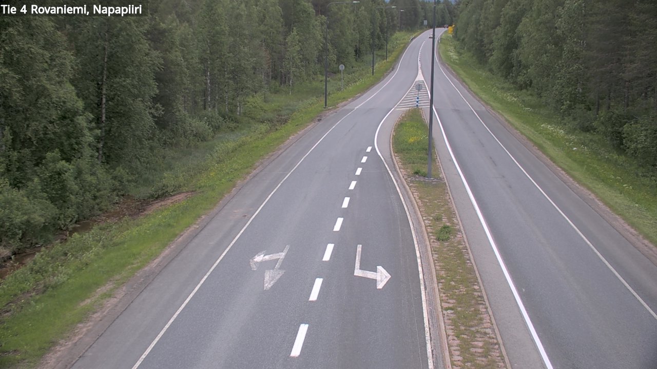 Weather Camera Image Road 4 Rovaniemi, Arctic circl, Rovaniemi, Lappi