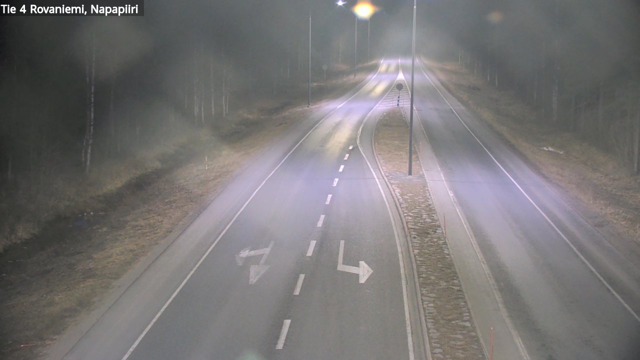 Weather Camera Image Road 4 Rovaniemi, Arctic circl, Rovaniemi, Lappi