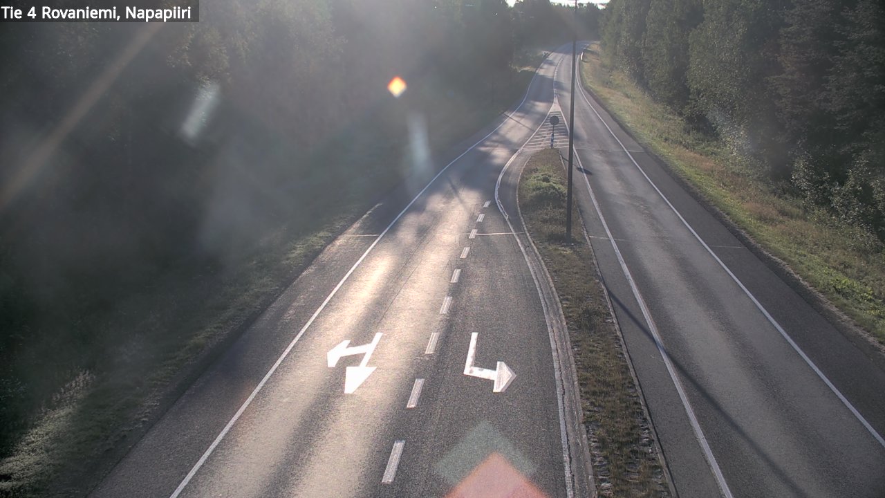 Weather Camera Image Väg 4 Rovaniemi, Polar cirke, Rovaniemi, Lappi