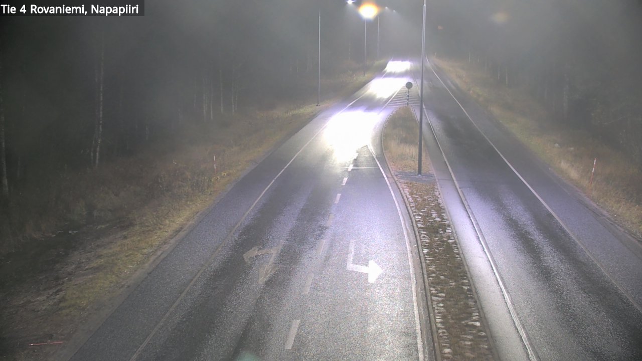 Weather Camera Image Väg 4 Rovaniemi, Polar cirke, Rovaniemi, Lappi