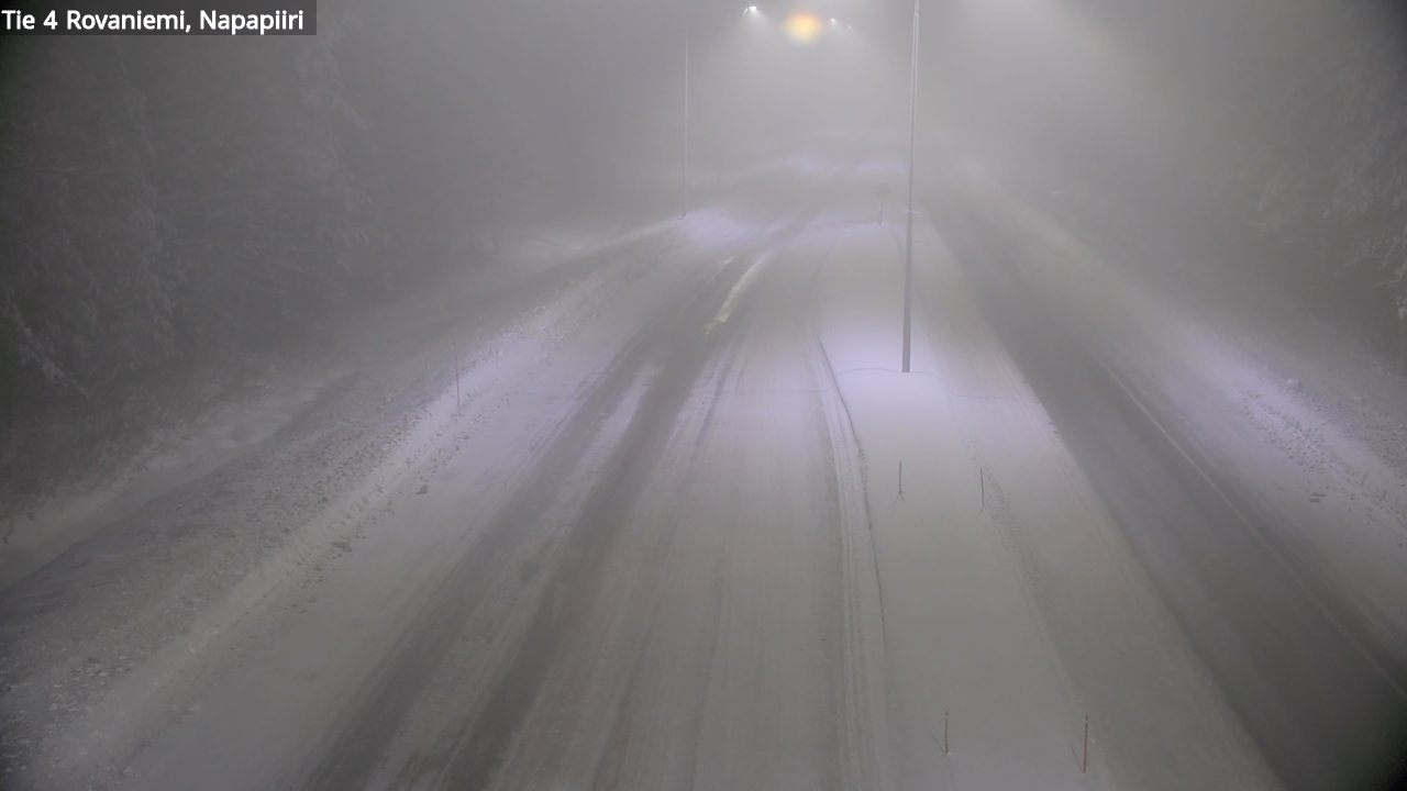 Weather Camera Image Väg 4 Rovaniemi, Polar cirke, Rovaniemi, Lappi