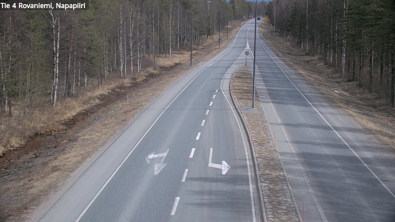 Weather Camera Image Road 4 Rovaniemi, Arctic circl, Rovaniemi, Lappi