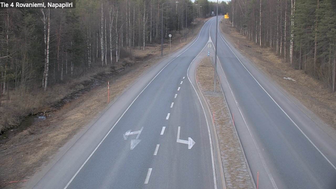 Weather Camera Image Road 4 Rovaniemi, Arctic circl, Rovaniemi, Lappi