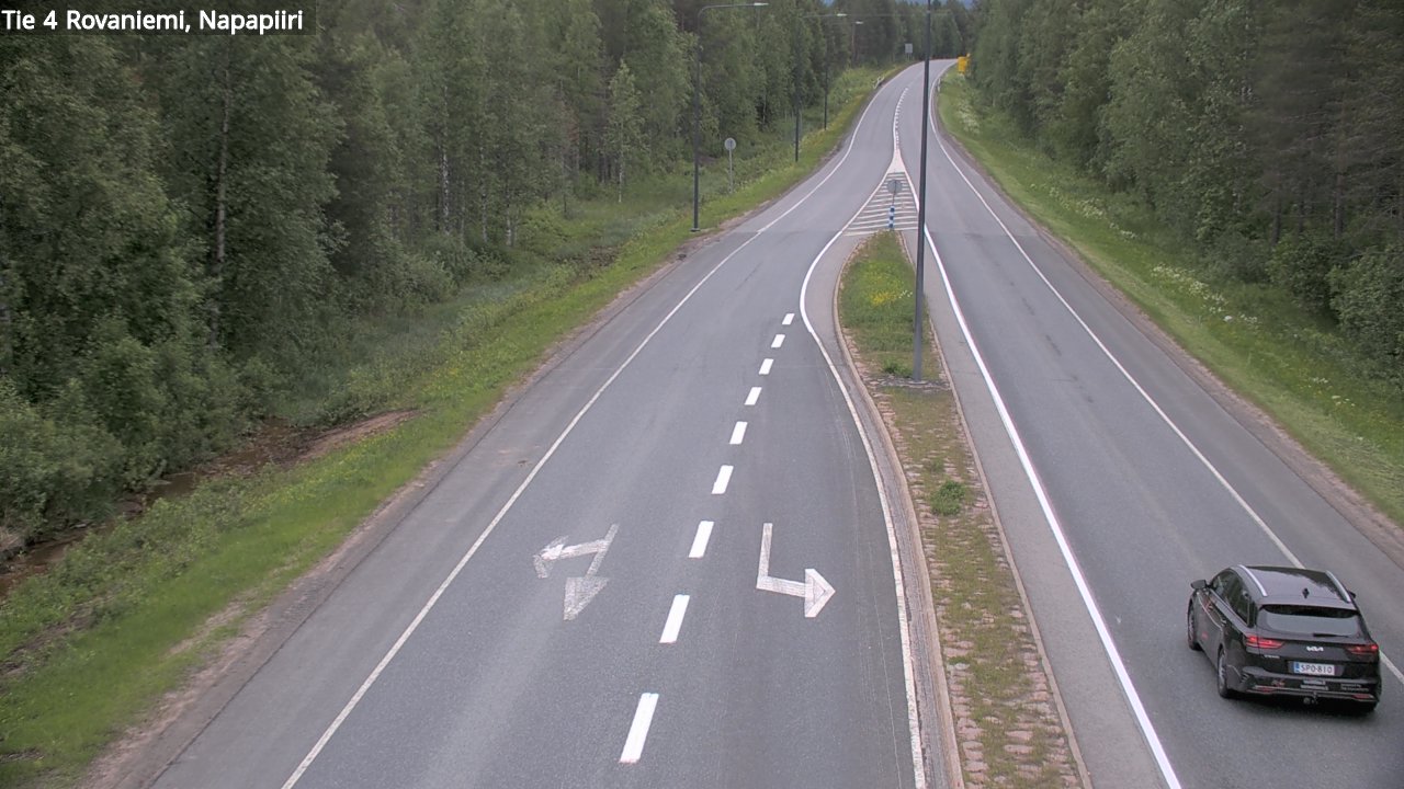 Weather Camera Image Road 4 Rovaniemi, Arctic circl, Rovaniemi, Lappi
