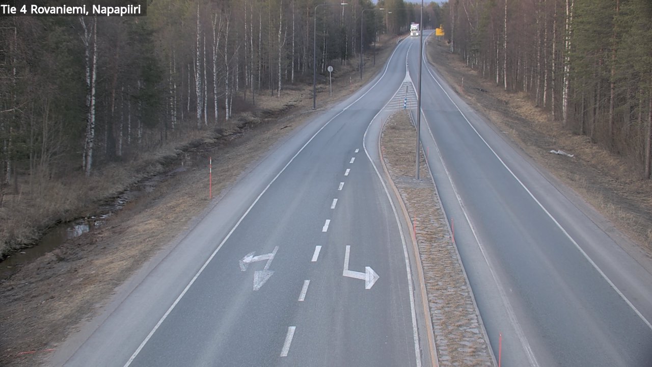 Weather Camera Image Road 4 Rovaniemi, Arctic circl, Rovaniemi, Lappi