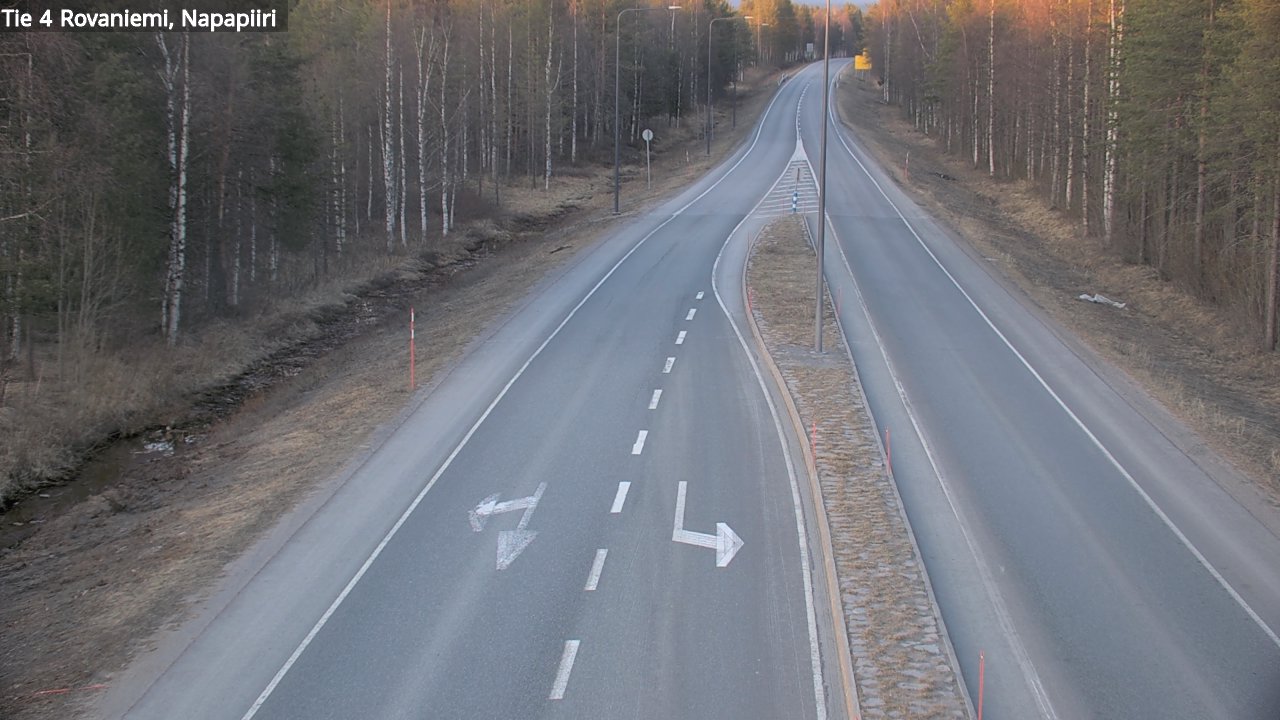 Weather Camera Image Road 4 Rovaniemi, Arctic circl, Rovaniemi, Lappi