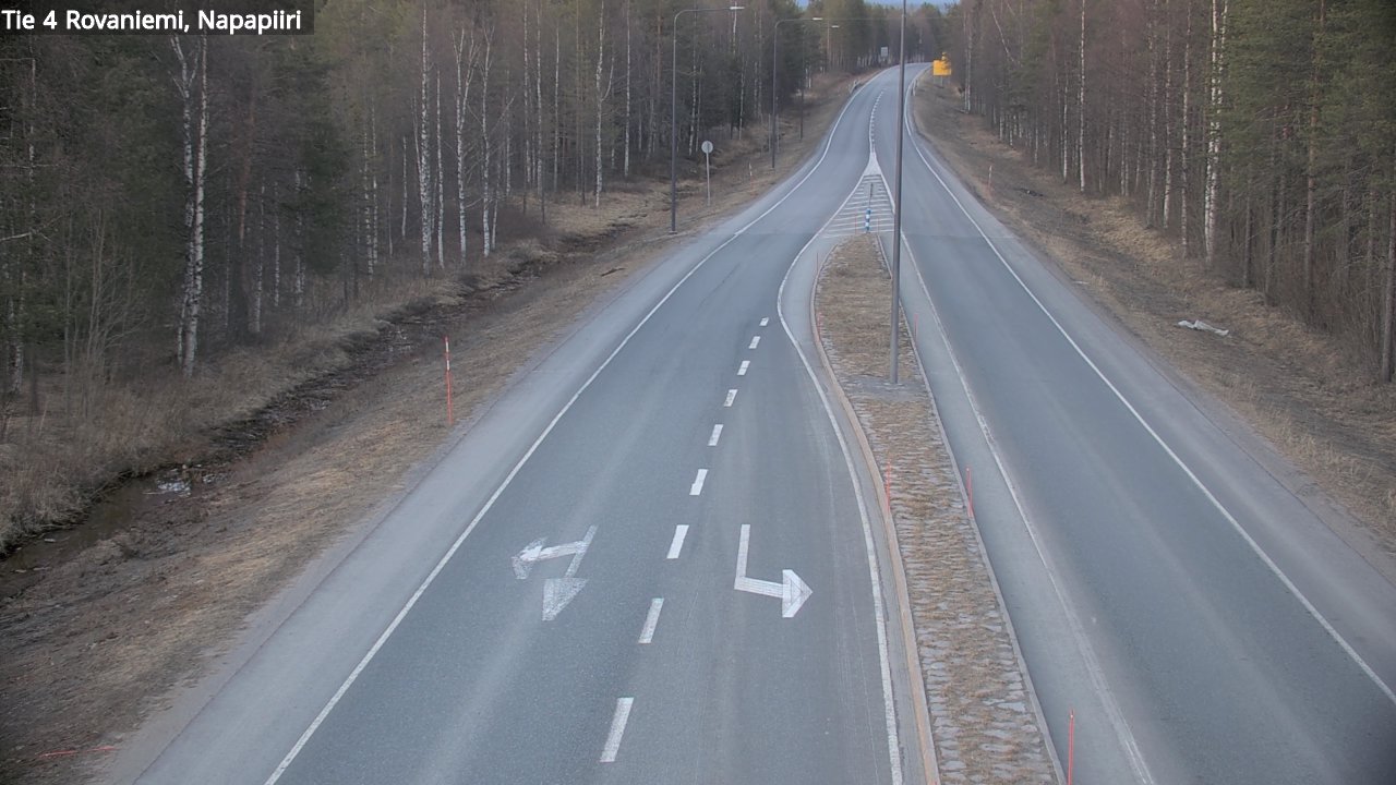 Weather Camera Image Road 4 Rovaniemi, Arctic circl, Rovaniemi, Lappi