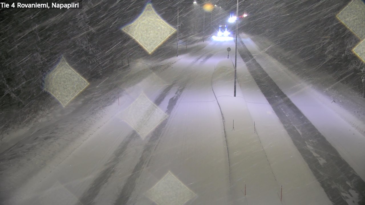 Weather Camera Image Väg 4 Rovaniemi, Polar cirke, Rovaniemi, Lappi