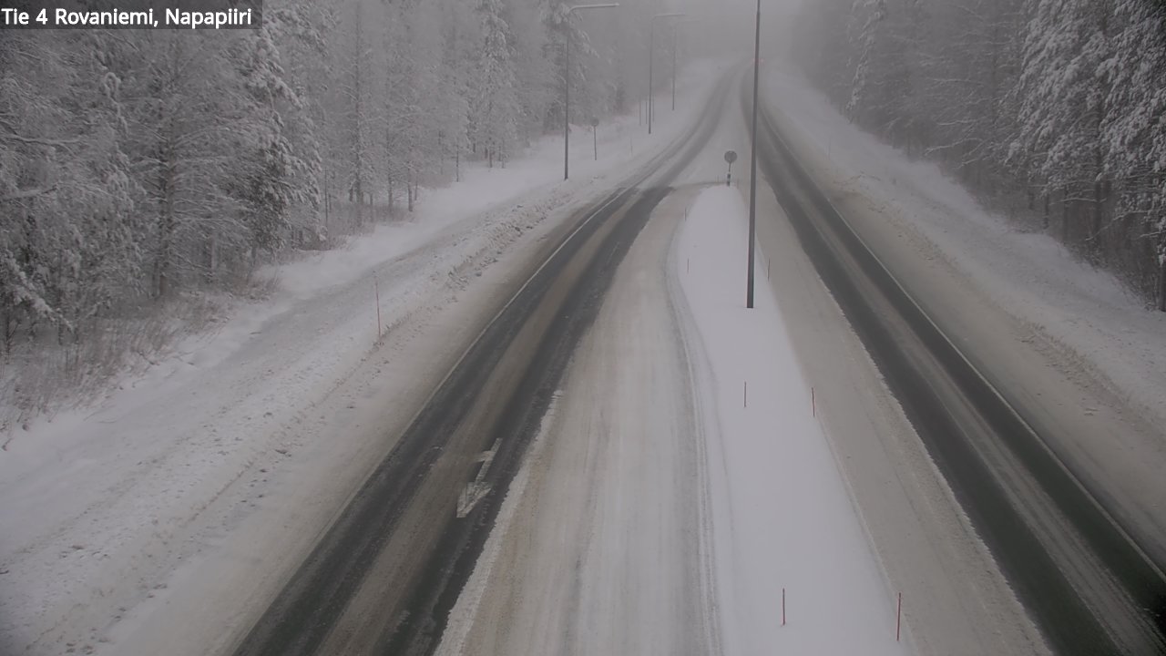 Weather Camera Image Väg 4 Rovaniemi, Polar cirke, Rovaniemi, Lappi
