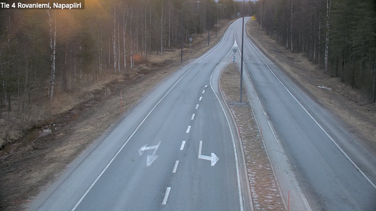 Weather Camera Image Road 4 Rovaniemi, Arctic circl, Rovaniemi, Lappi