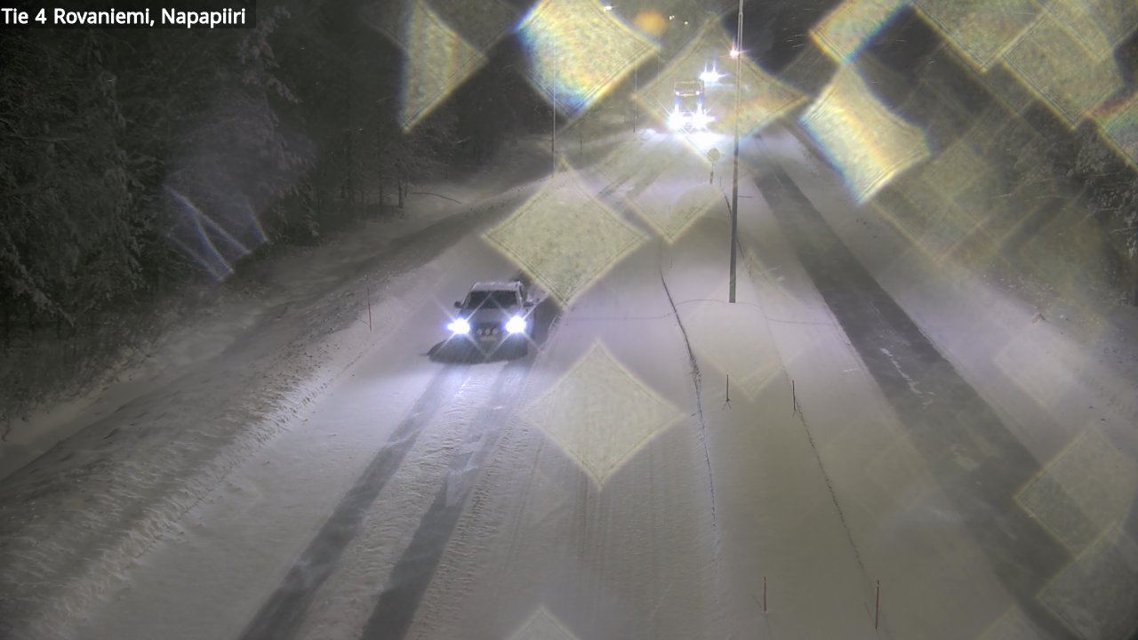 Weather Camera Image Väg 4 Rovaniemi, Polar cirke, Rovaniemi, Lappi