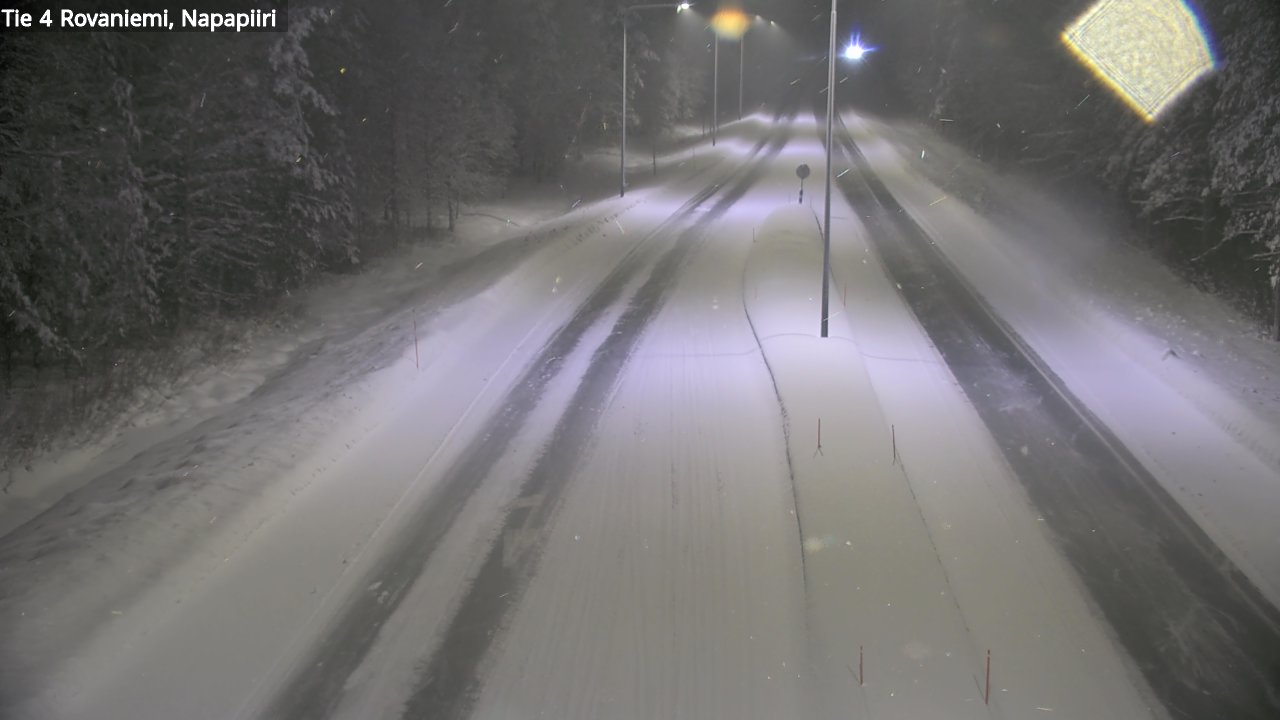 Weather Camera Image Väg 4 Rovaniemi, Polar cirke, Rovaniemi, Lappi