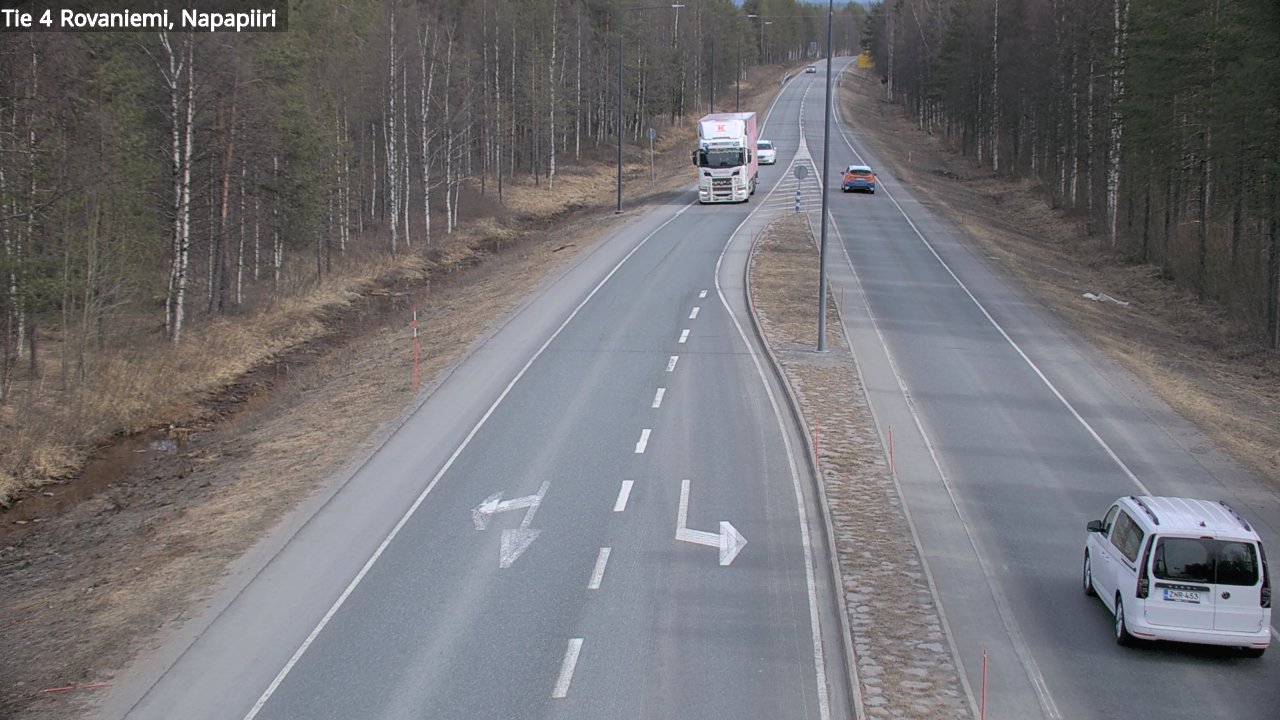 Weather Camera Image Road 4 Rovaniemi, Arctic circl, Rovaniemi, Lappi