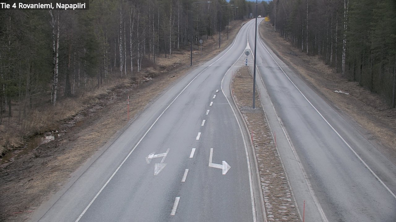 Weather Camera Image Road 4 Rovaniemi, Arctic circl, Rovaniemi, Lappi