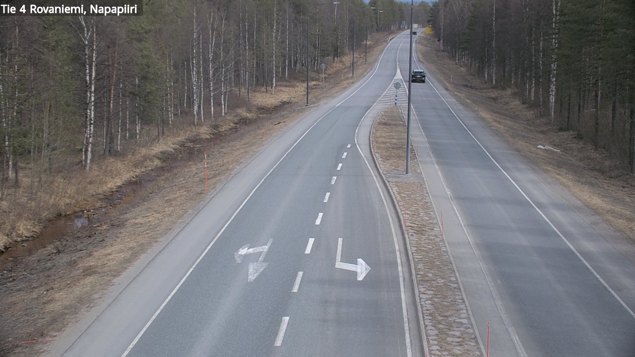 Weather Camera Image Road 4 Rovaniemi, Arctic circl, Rovaniemi, Lappi