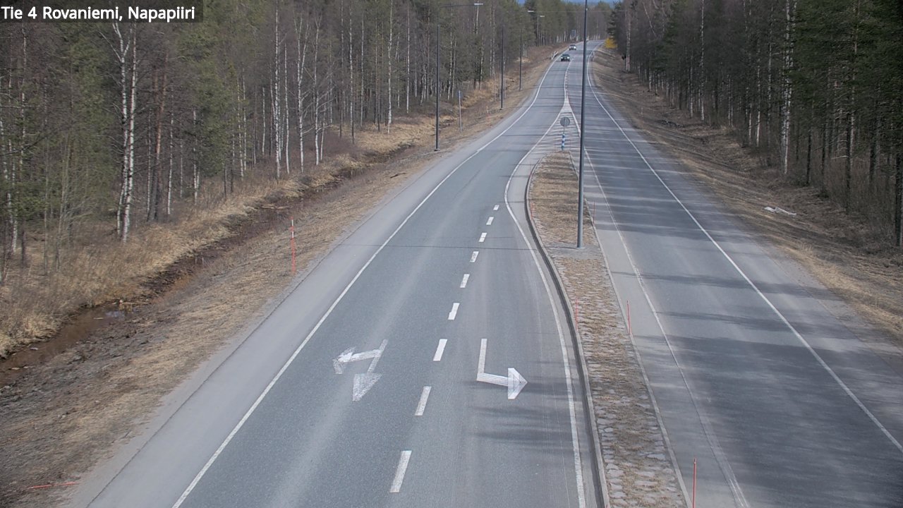 Weather Camera Image Road 4 Rovaniemi, Arctic circl, Rovaniemi, Lappi