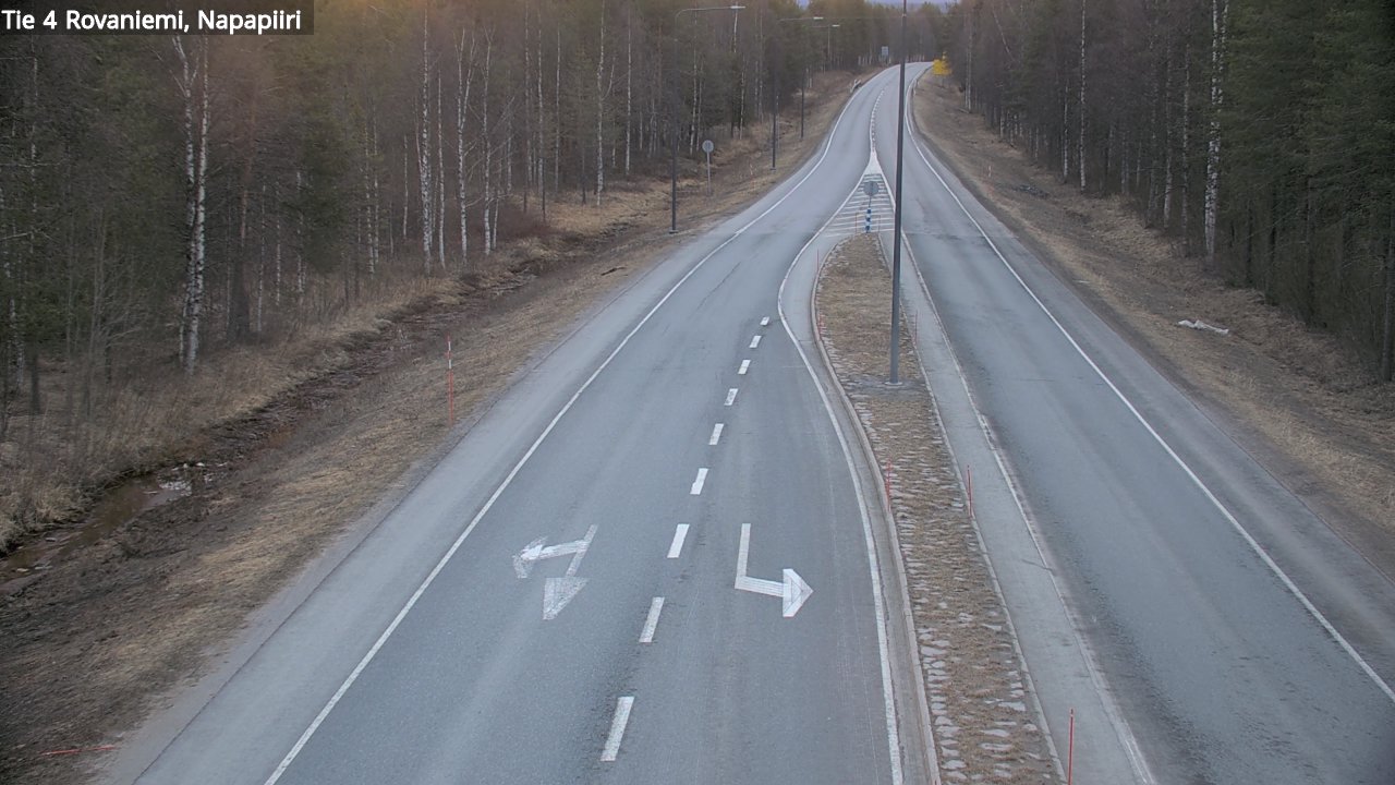 Weather Camera Image Road 4 Rovaniemi, Arctic circl, Rovaniemi, Lappi