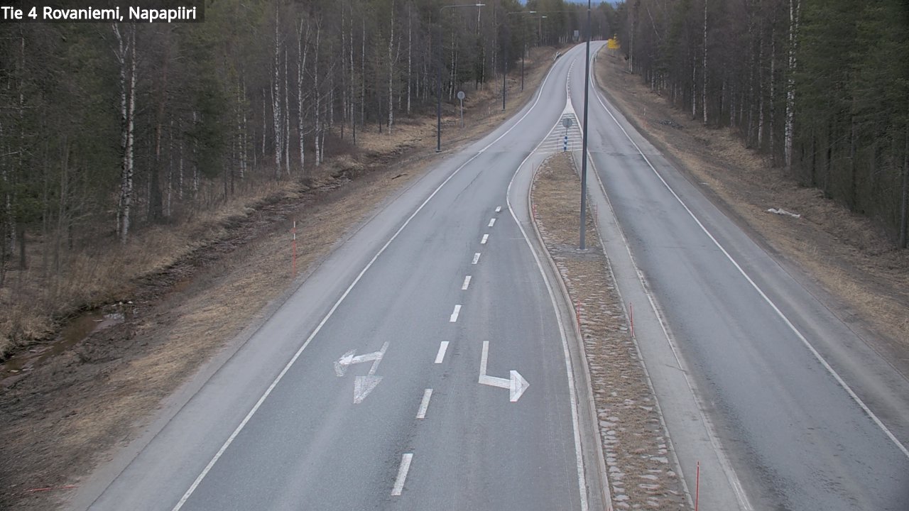 Weather Camera Image Road 4 Rovaniemi, Arctic circl, Rovaniemi, Lappi