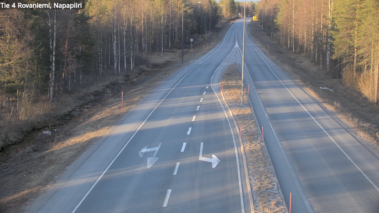 Weather Camera Image Road 4 Rovaniemi, Arctic circl, Rovaniemi, Lappi