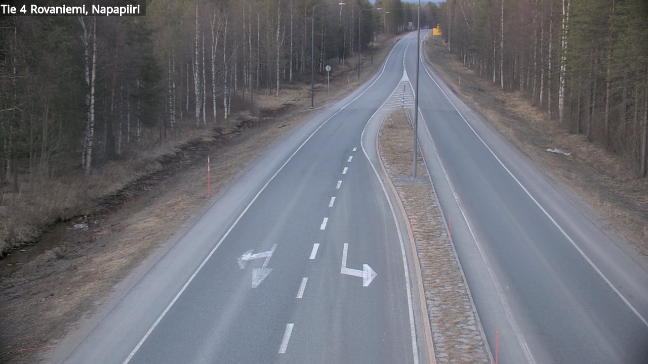 Weather Camera Image Road 4 Rovaniemi, Arctic circl, Rovaniemi, Lappi