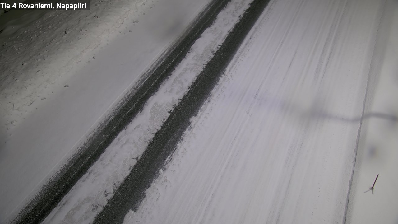 Weather Camera Image Väg 4 Rovaniemi, Polar cirke, Rovaniemi, Lappi