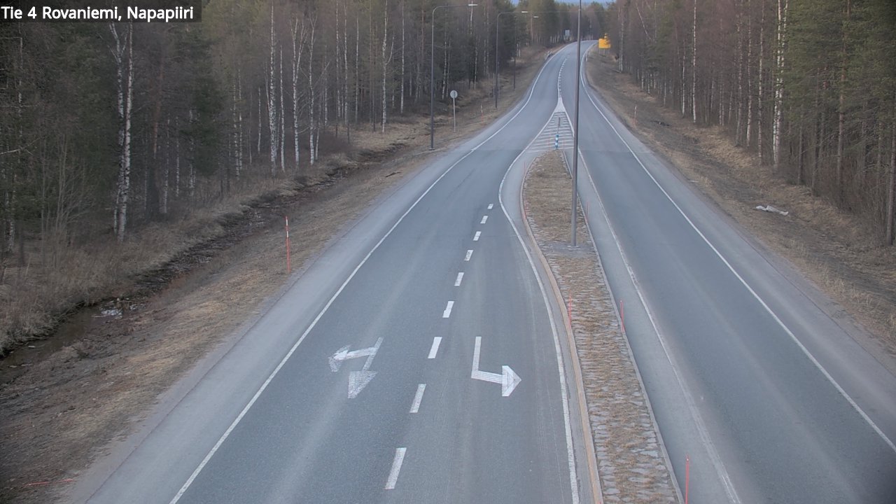 Weather Camera Image Road 4 Rovaniemi, Arctic circl, Rovaniemi, Lappi