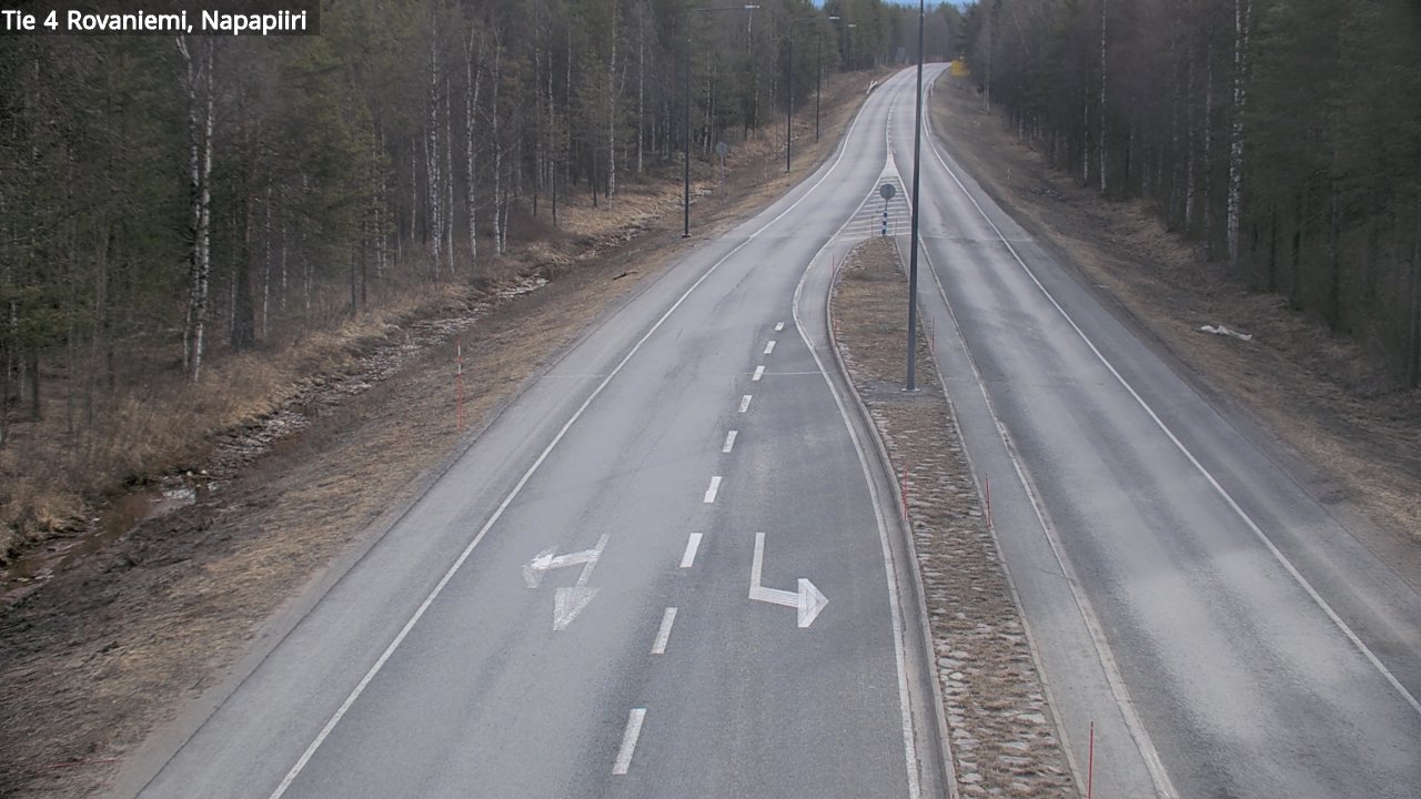 Weather Camera Image Road 4 Rovaniemi, Arctic circl, Rovaniemi, Lappi