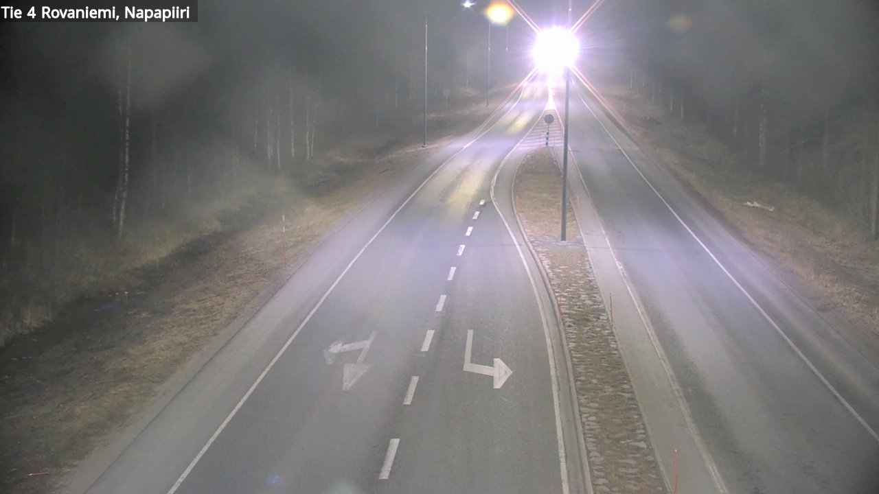 Weather Camera Image Road 4 Rovaniemi, Arctic circl, Rovaniemi, Lappi