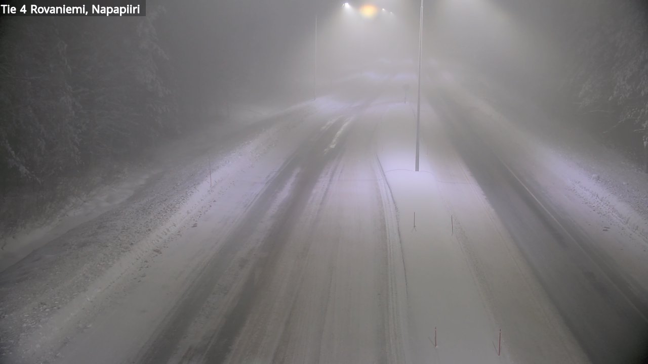 Weather Camera Image Väg 4 Rovaniemi, Polar cirke, Rovaniemi, Lappi
