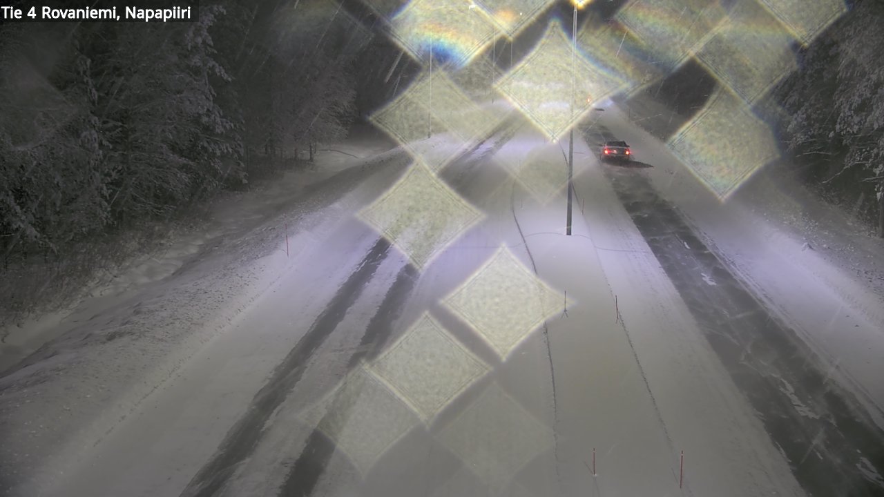 Weather Camera Image Väg 4 Rovaniemi, Polar cirke, Rovaniemi, Lappi