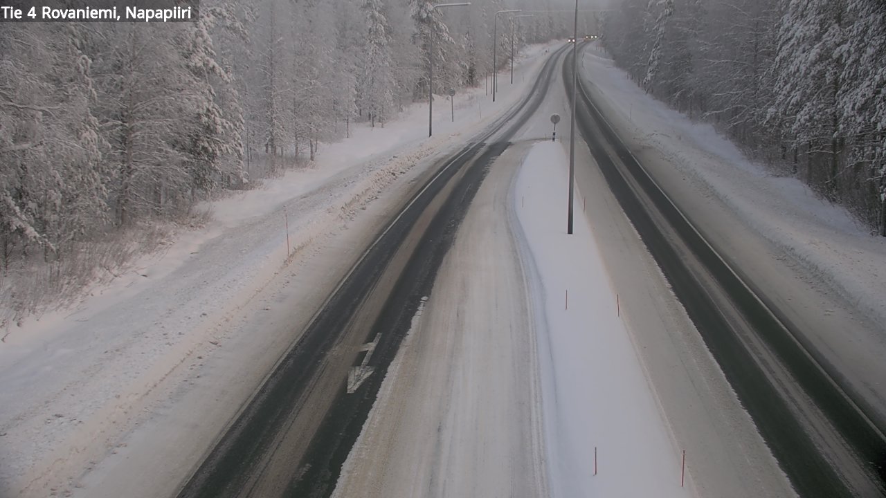 Weather Camera Image Väg 4 Rovaniemi, Polar cirke, Rovaniemi, Lappi