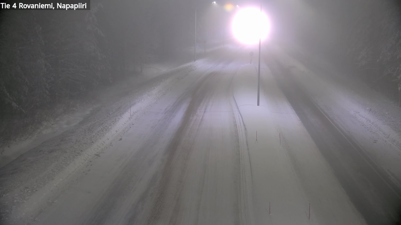 Weather Camera Image Väg 4 Rovaniemi, Polar cirke, Rovaniemi, Lappi