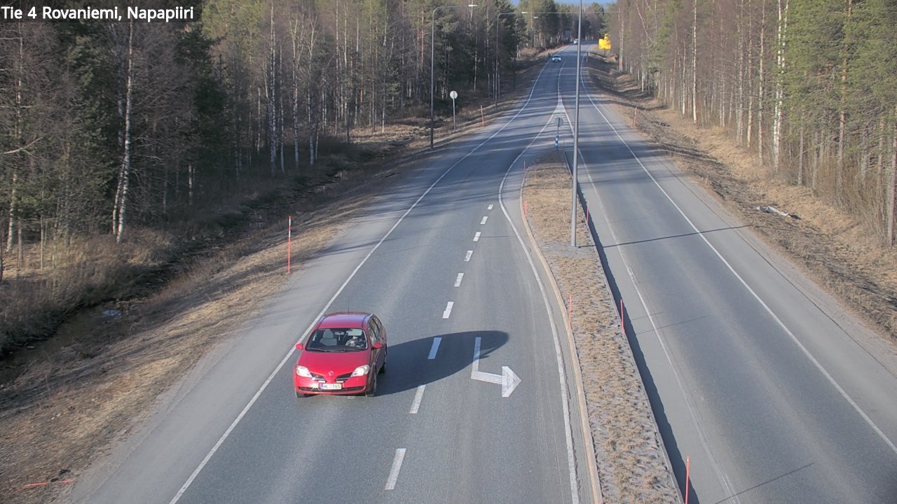 Weather Camera Image Road 4 Rovaniemi, Arctic circl, Rovaniemi, Lappi