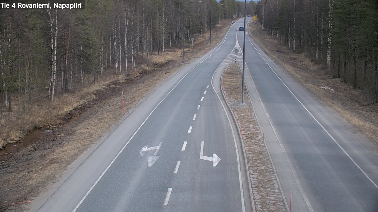 Weather Camera Image Road 4 Rovaniemi, Arctic circl, Rovaniemi, Lappi