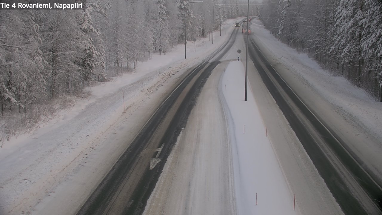 Weather Camera Image Väg 4 Rovaniemi, Polar cirke, Rovaniemi, Lappi