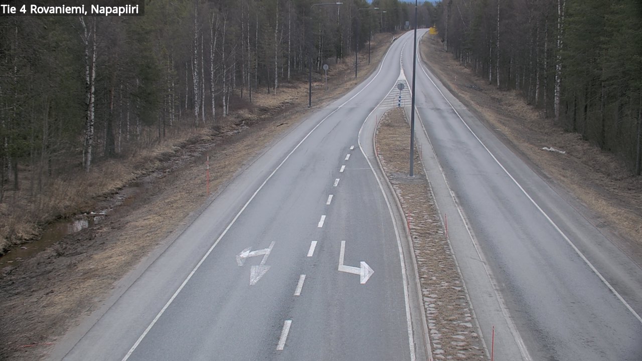 Weather Camera Image Road 4 Rovaniemi, Arctic circl, Rovaniemi, Lappi
