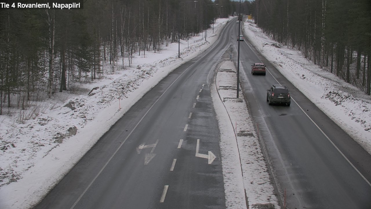 Weather Camera Image Road 4 Rovaniemi, Arctic circl, Rovaniemi, Lappi