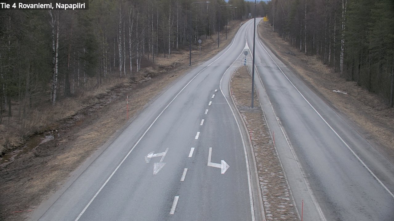 Weather Camera Image Road 4 Rovaniemi, Arctic circl, Rovaniemi, Lappi