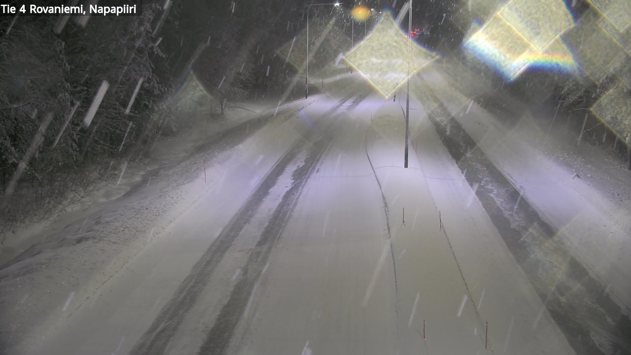 Weather Camera Image Väg 4 Rovaniemi, Polar cirke, Rovaniemi, Lappi