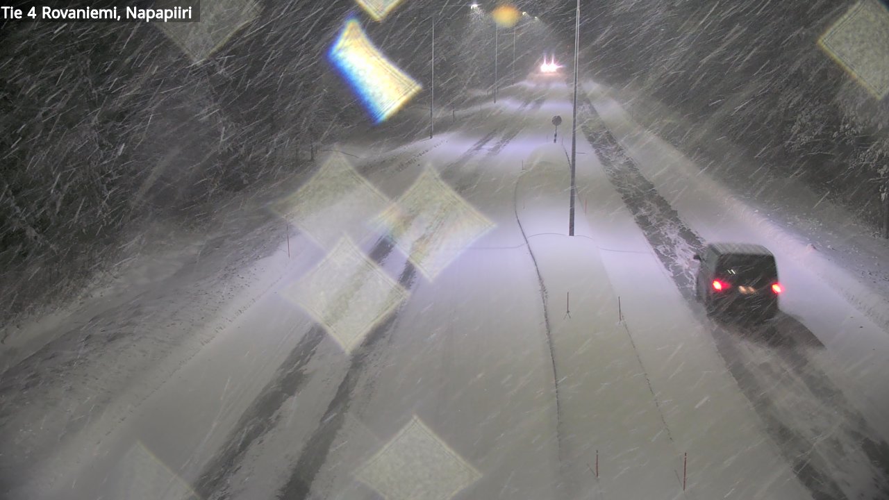 Weather Camera Image Väg 4 Rovaniemi, Polar cirke, Rovaniemi, Lappi