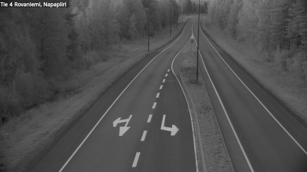 Weather Camera Image Väg 4 Rovaniemi, Polar cirke, Rovaniemi, Lappi