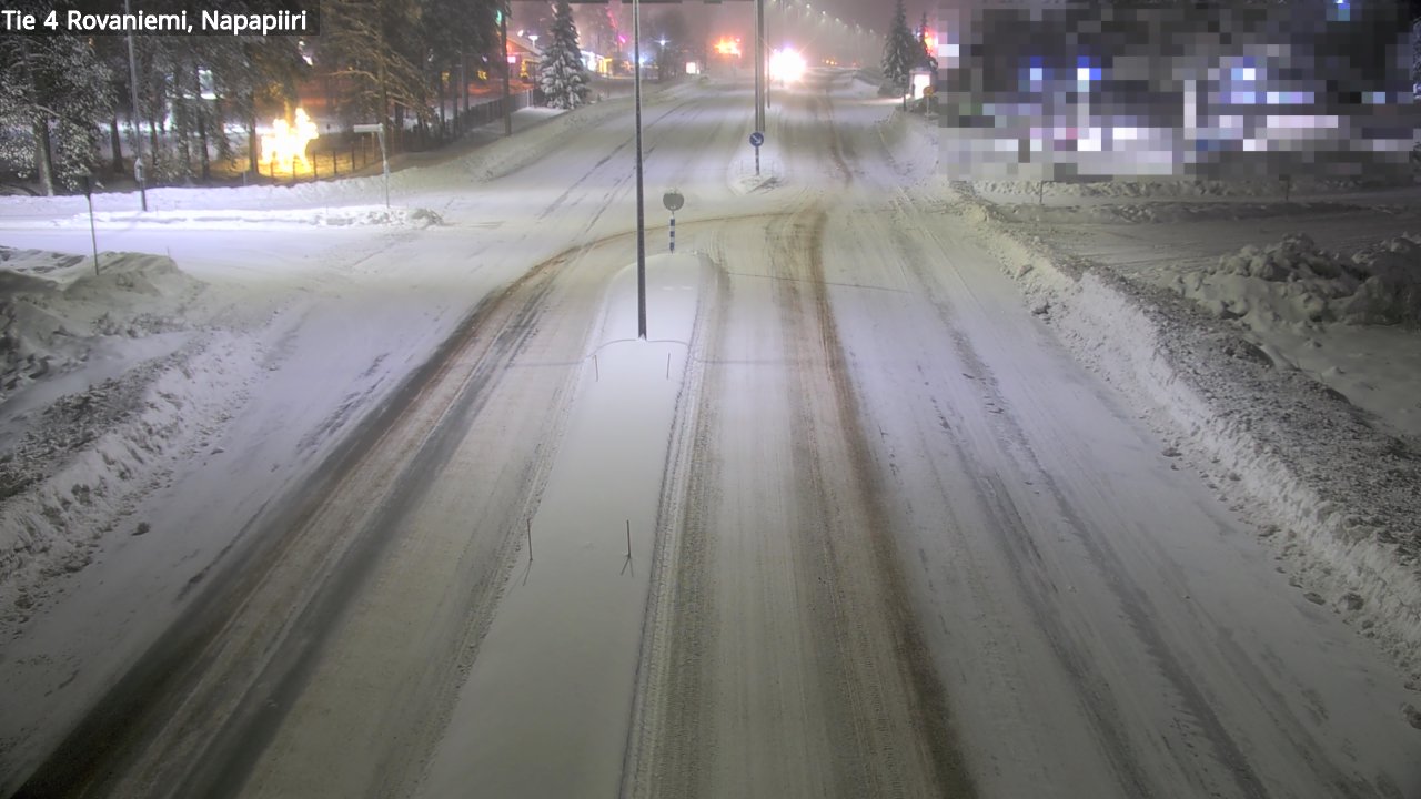 Weather Camera Image Väg 4 Rovaniemi, Polar cirke, Rovaniemi, Lappi