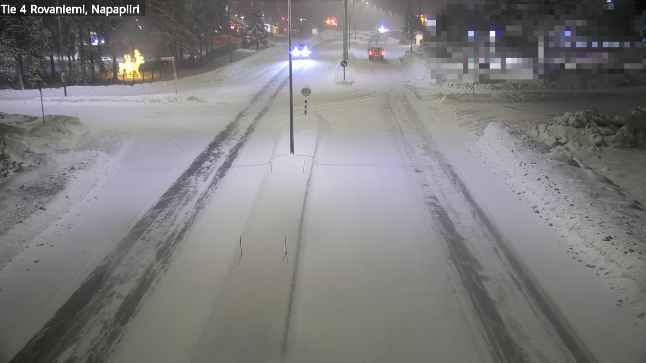Weather Camera Image Väg 4 Rovaniemi, Polar cirke, Rovaniemi, Lappi