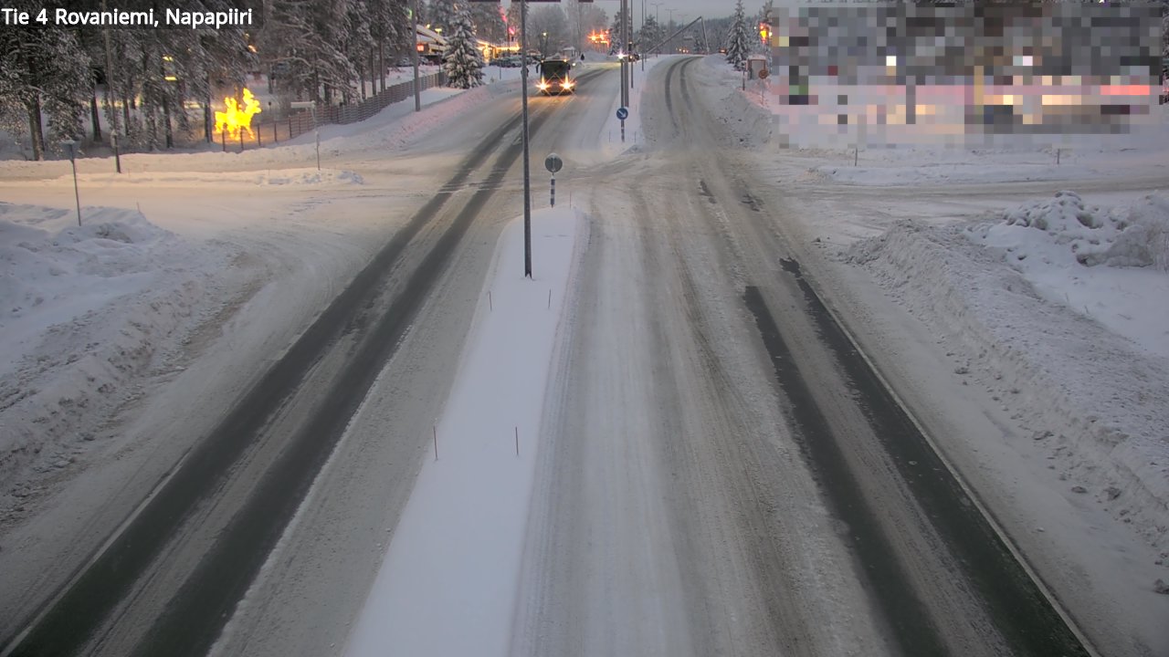Weather Camera Image Road 4 Rovaniemi, Arctic circl, Rovaniemi, Lappi