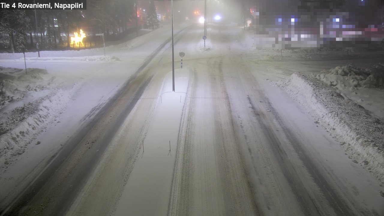 Weather Camera Image Väg 4 Rovaniemi, Polar cirke, Rovaniemi, Lappi
