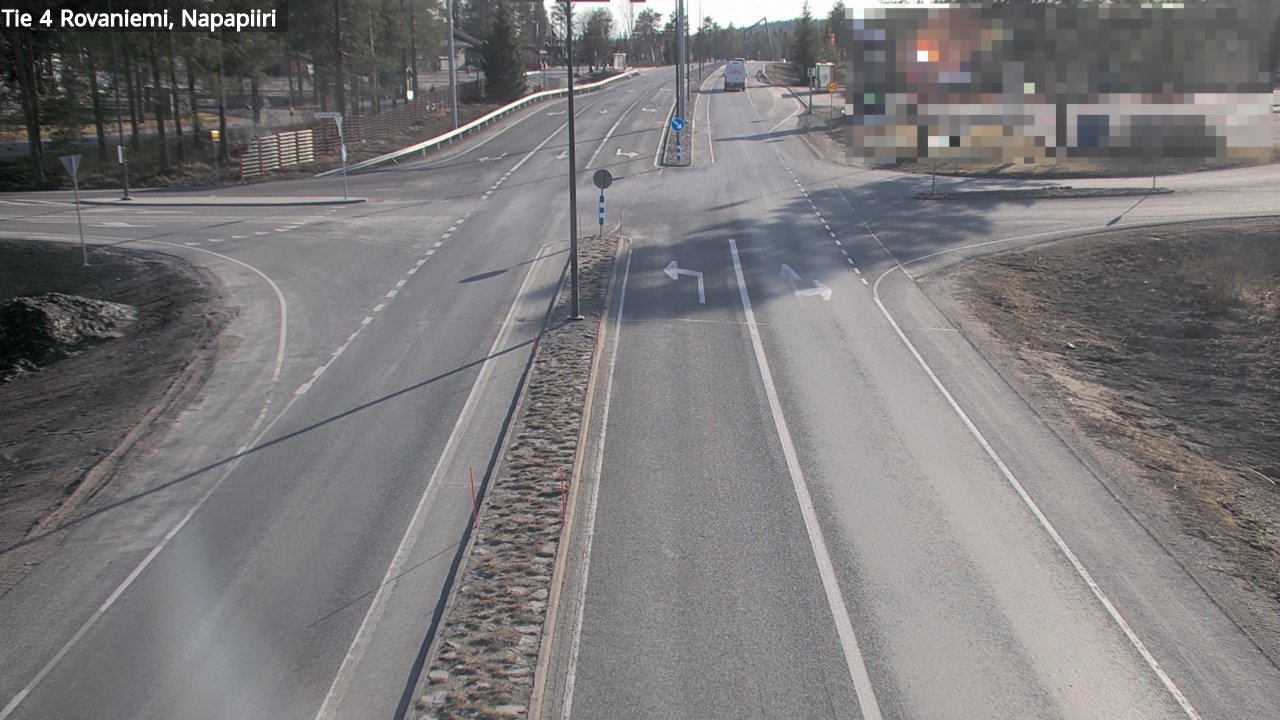 Weather Camera Image Road 4 Rovaniemi, Arctic circl, Rovaniemi, Lappi