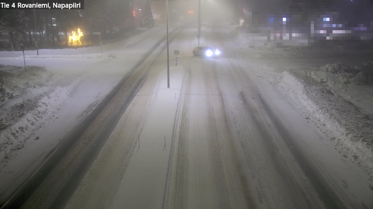 Weather Camera Image Väg 4 Rovaniemi, Polar cirke, Rovaniemi, Lappi
