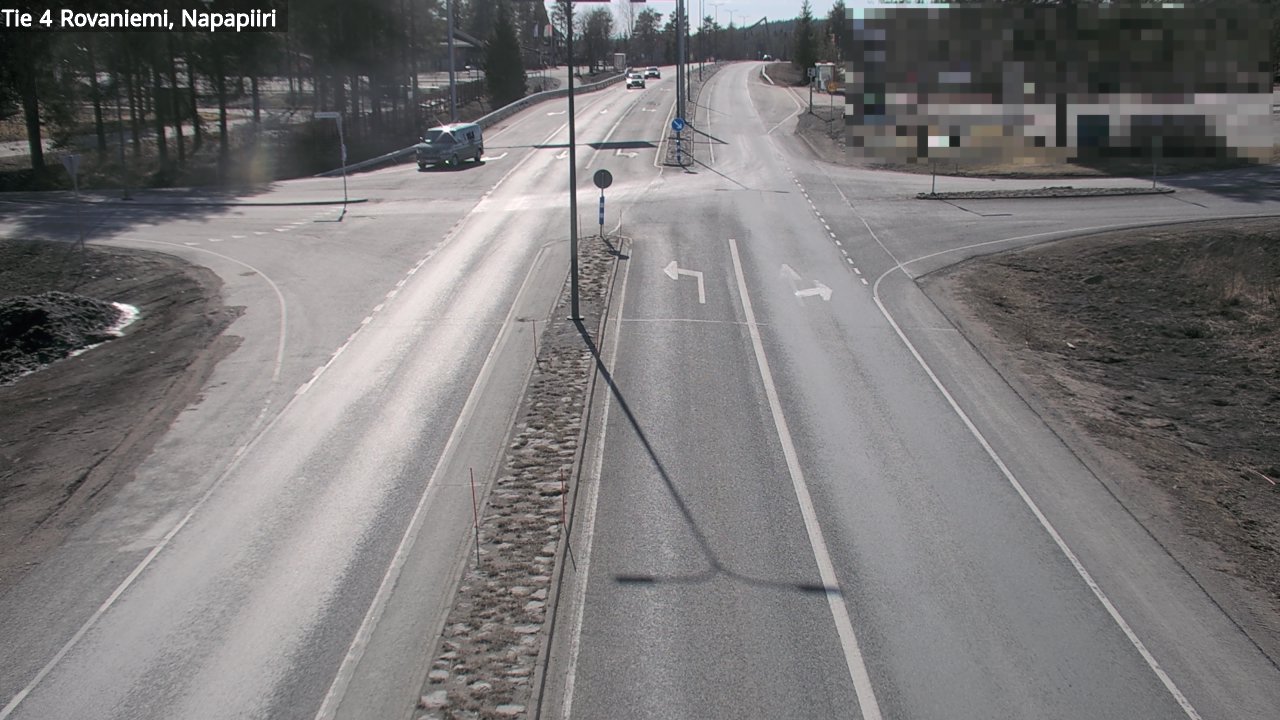 Weather Camera Image Road 4 Rovaniemi, Arctic circl, Rovaniemi, Lappi