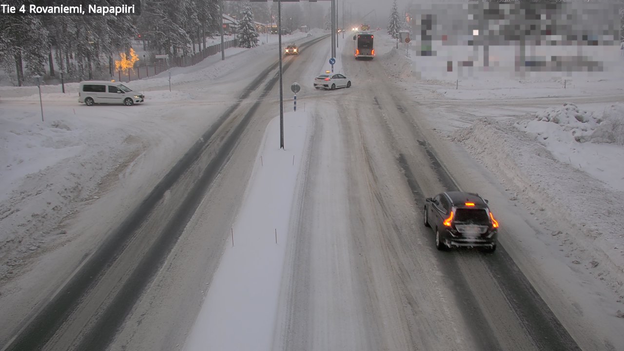 Weather Camera Image Väg 4 Rovaniemi, Polar cirke, Rovaniemi, Lappi