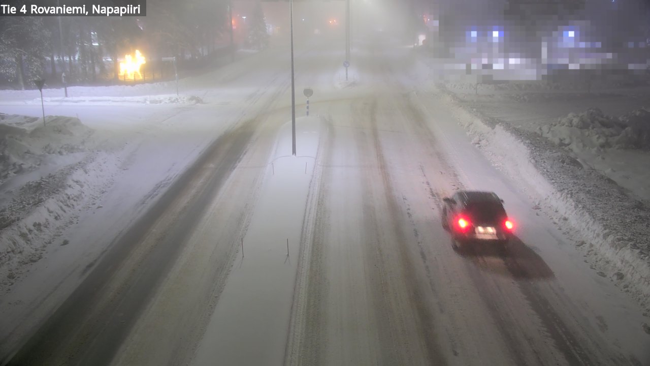 Weather Camera Image Väg 4 Rovaniemi, Polar cirke, Rovaniemi, Lappi